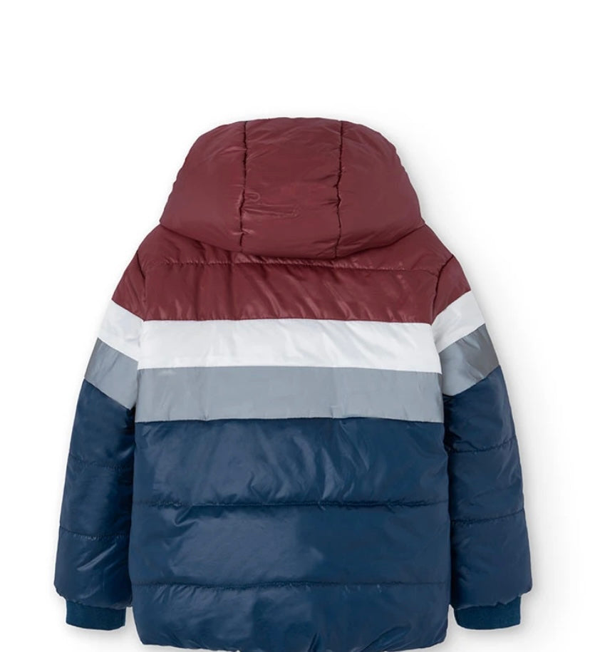 Parka reversible de niño en azul marino y rojo Boboli