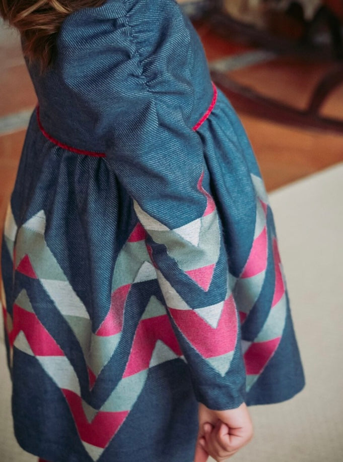 Vestido ZIG ZAG niña José Varón