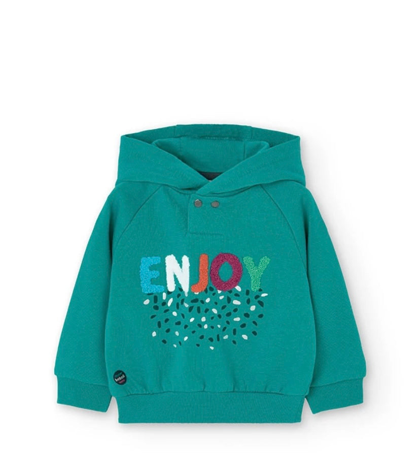 Sudadera de felpa para bebé niña en verde Boboli