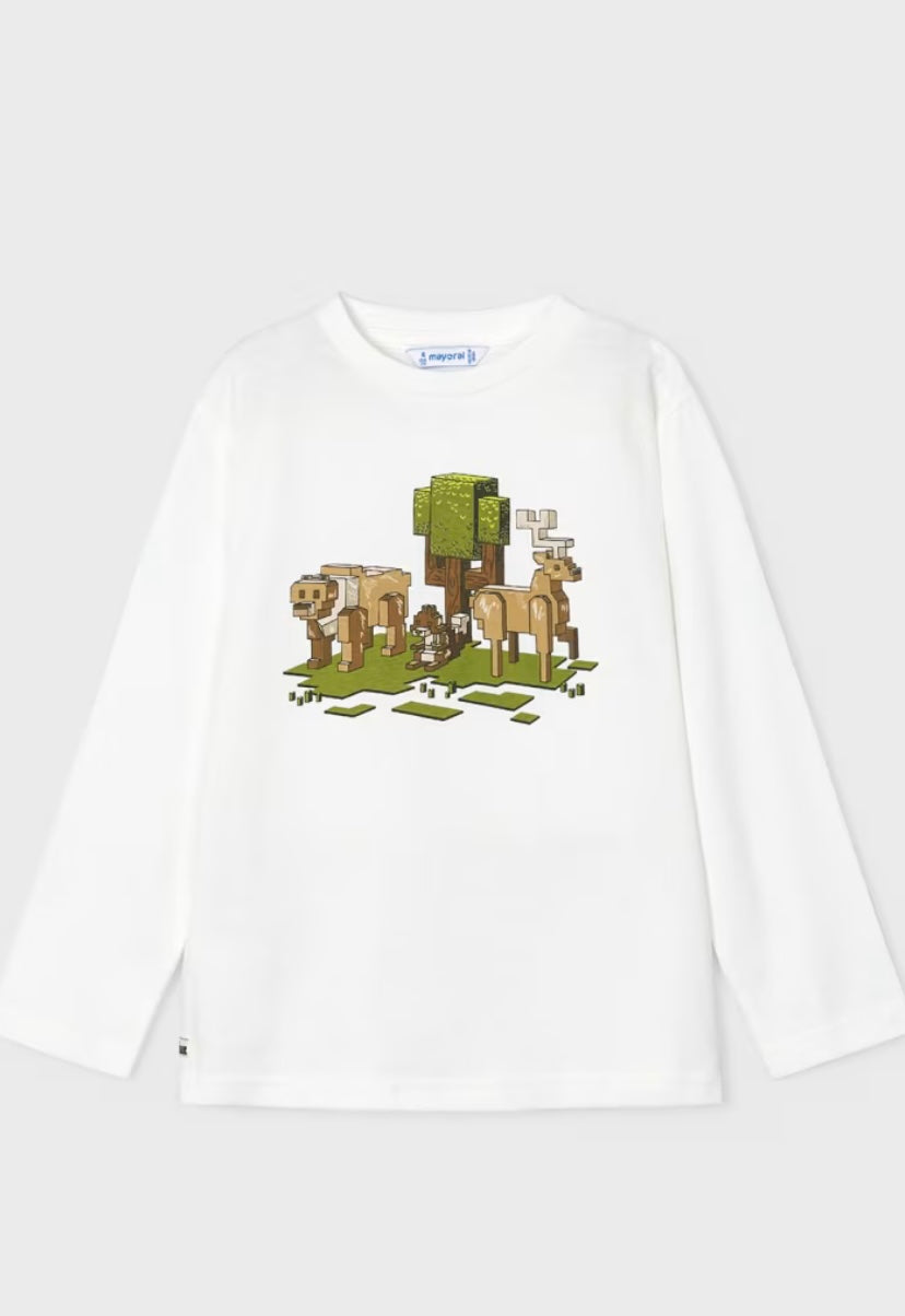 Camiseta dibujo píxeles niño Mayoral