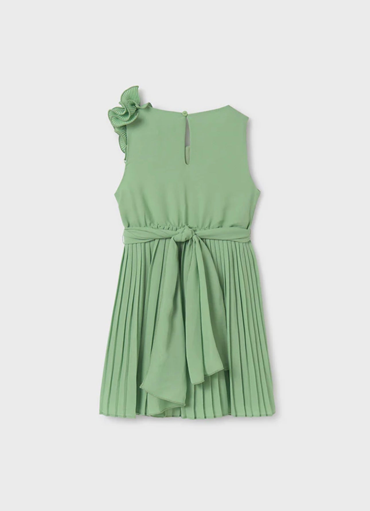 Vestido niña Gasa Plisado Verde Abel & Lula
