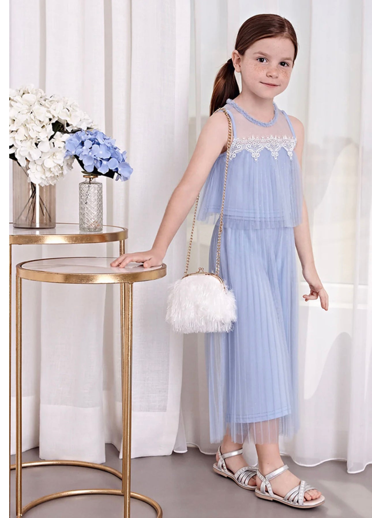 Conjunto Pantalón Tul Plisado Niña Abel & Lula