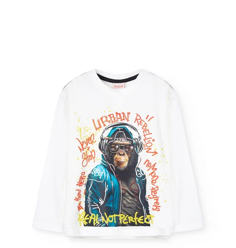 Camiseta de punto para niño estampado Boboli