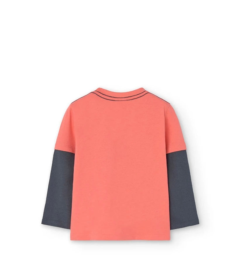 Camiseta de punto de bebé niño estampada en naranja Boboli