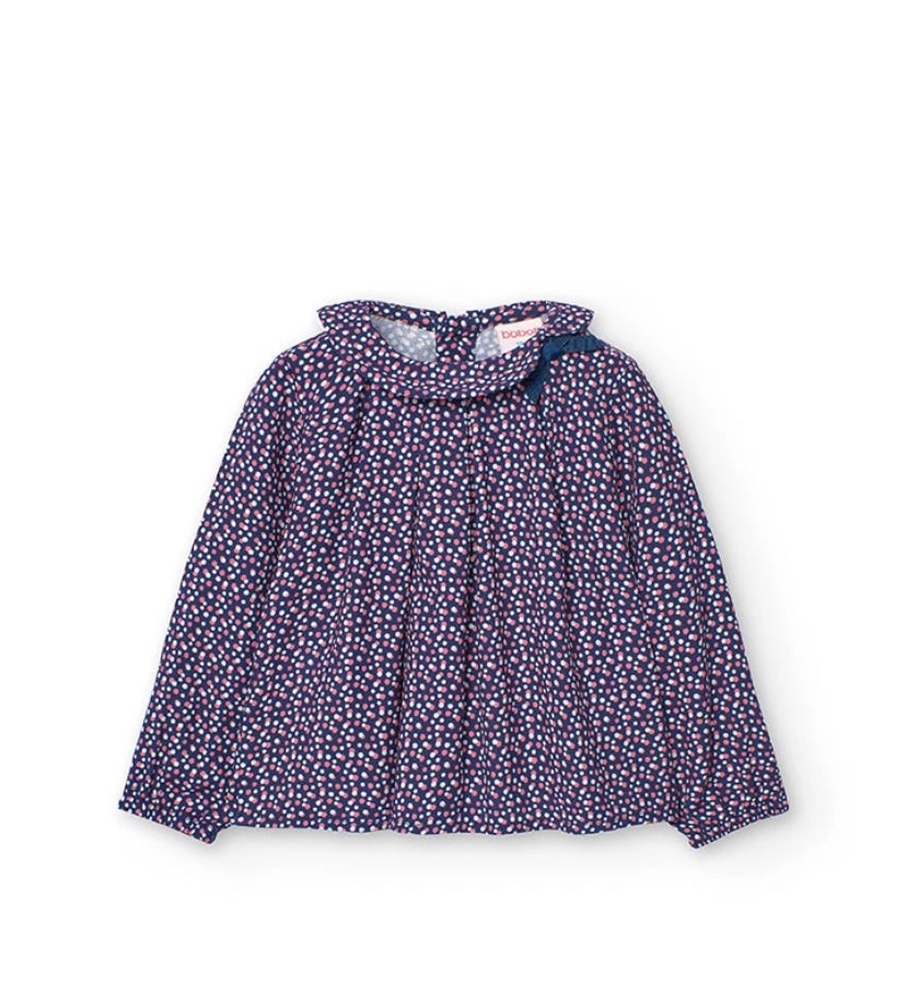 Blusa viella estampado de topitos para bebé niña Boboli