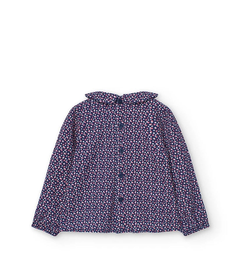 Blusa viella estampado de topitos para bebé niña Boboli