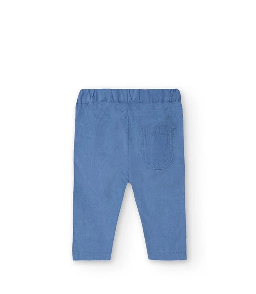 Conjunto de body con pantalón de algodón para bebé niño en azul Boboli