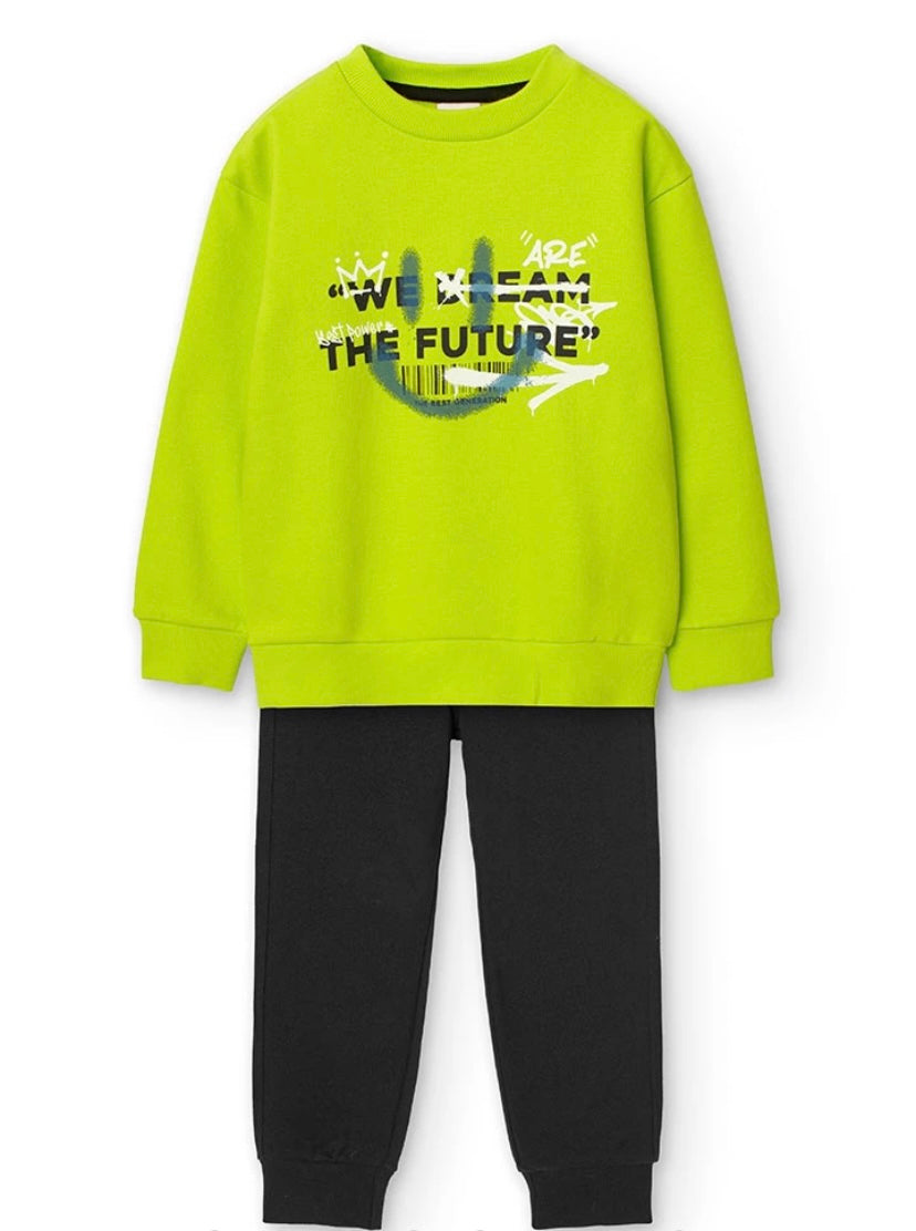 Conjunto de niño en verde lima Boboli