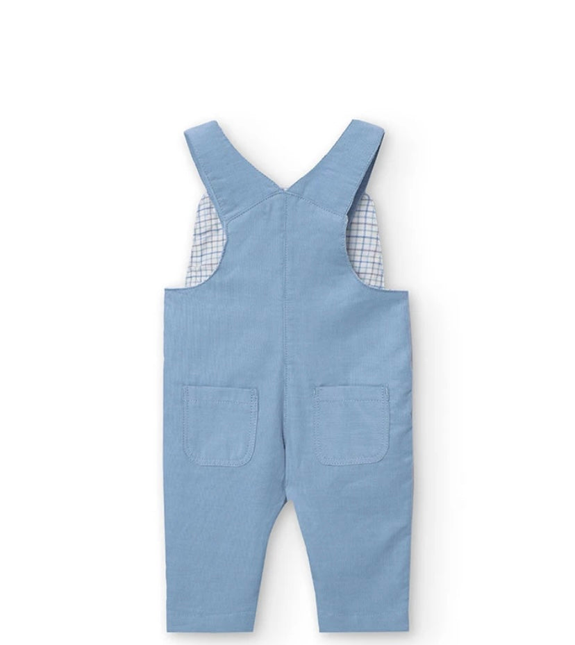 Conjunto de body con petó de algodón para bebé niño en azul Boboli