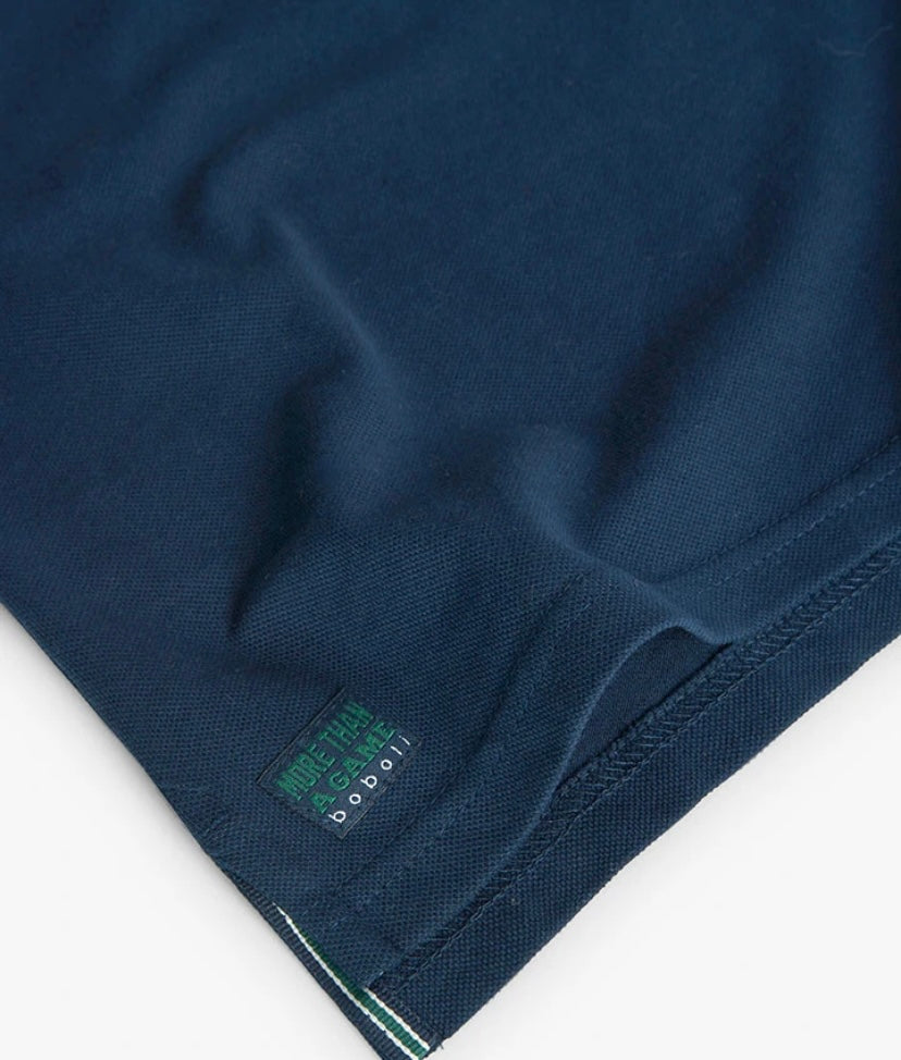 Polo piqué de niño en azul marino Boboli