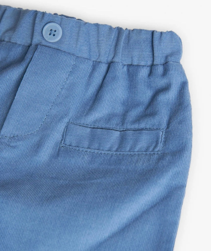 Conjunto de body con pantalón de algodón para bebé niño en azul Boboli