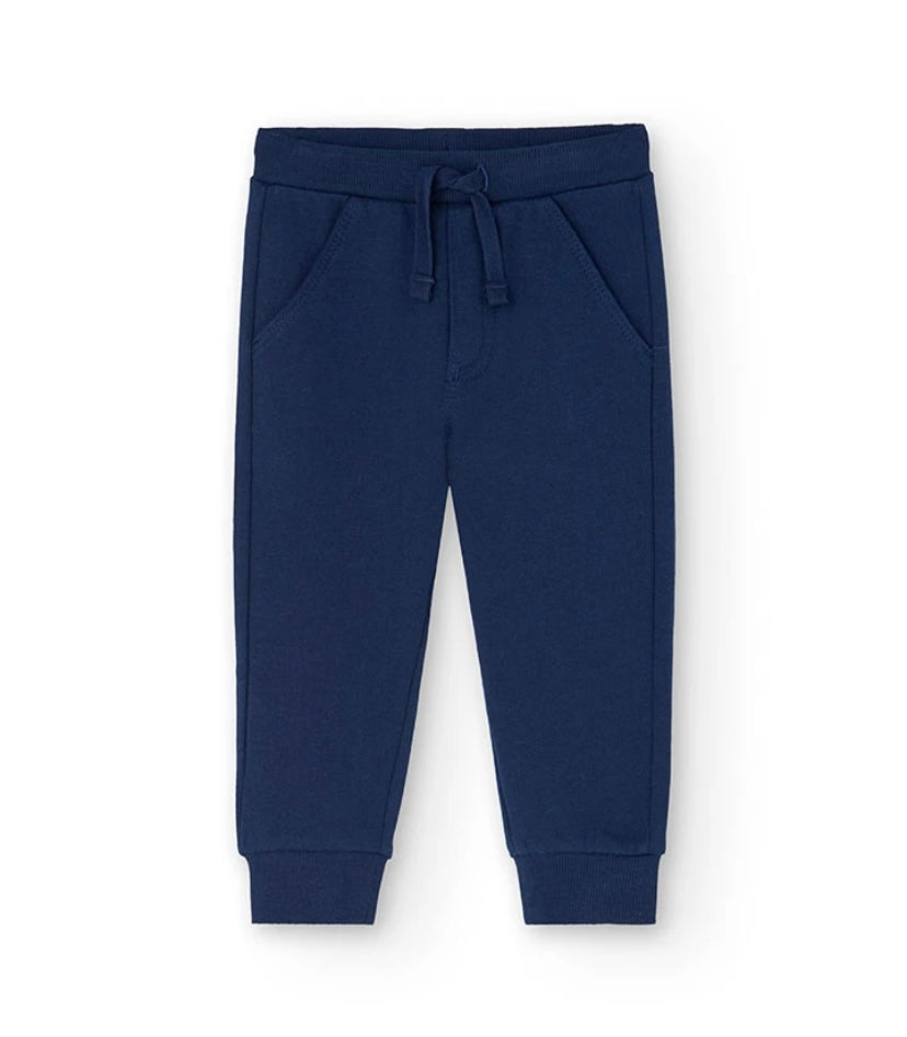 Conjunto de felpa para bebé niño sudadera y pantalón en azul Boboli