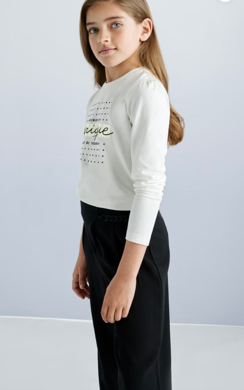 Camiseta básica texto chica Mayoral