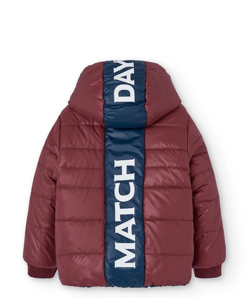 Parka reversible de niño en azul marino y rojo Boboli