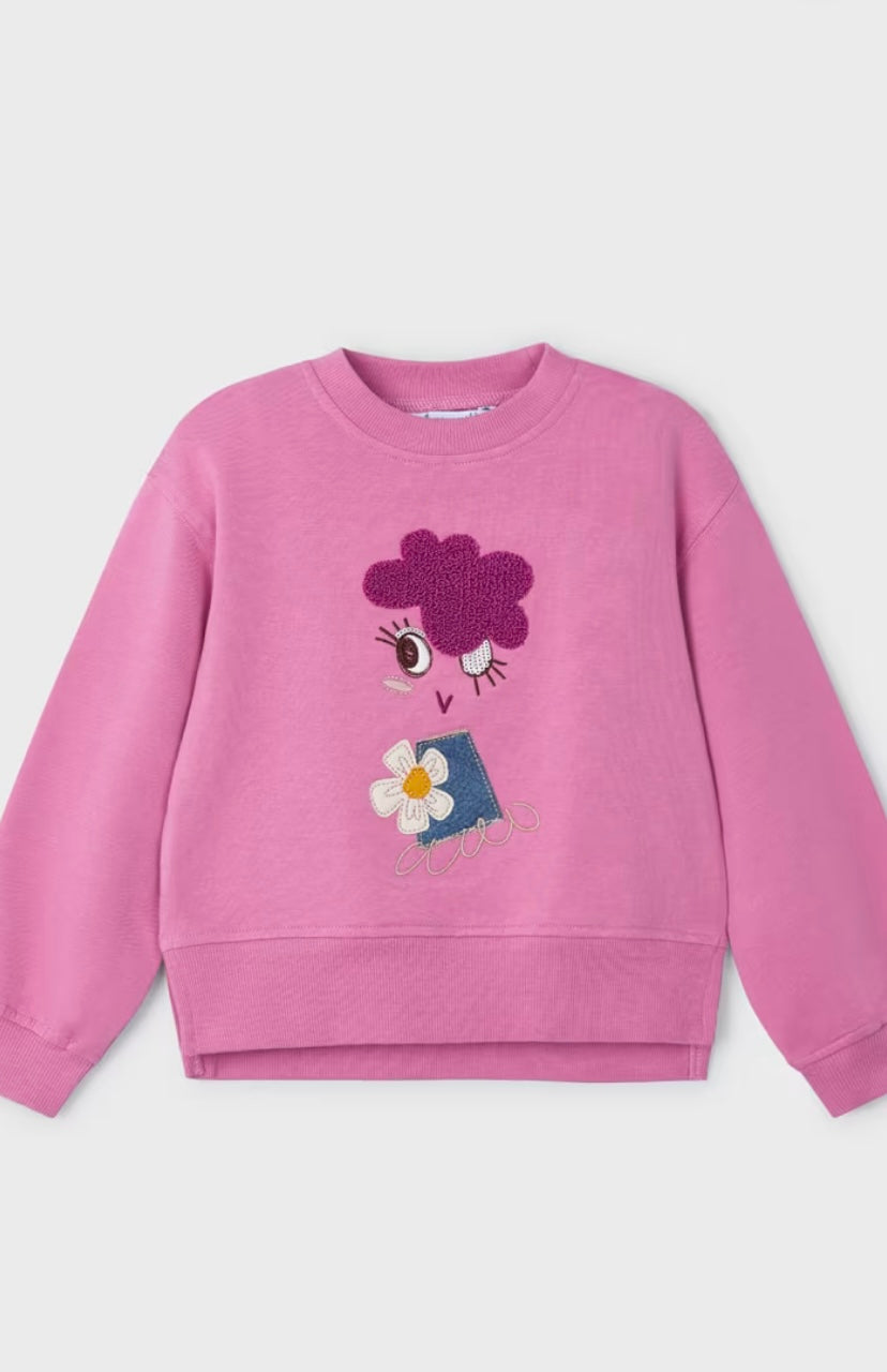 Sudadera mangas abullonadas niña Mayoral