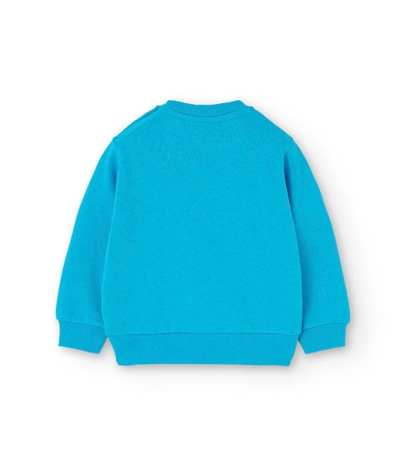 Conjunto de felpa para bebé niño sudadera y pantalón en azul Boboli