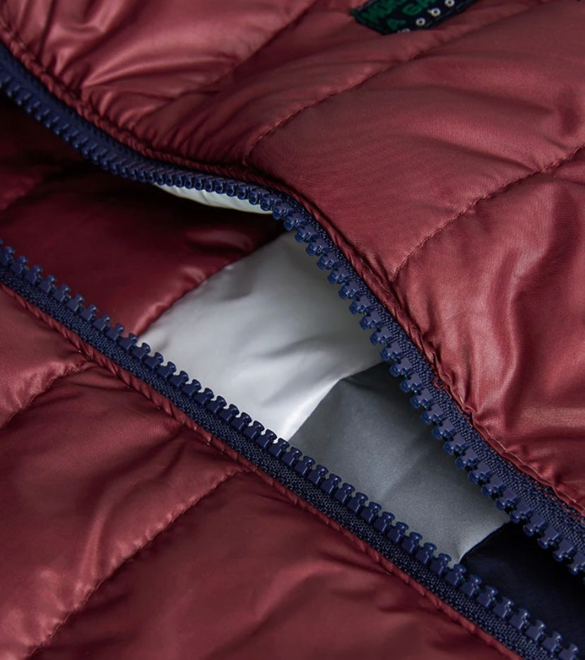 Parka reversible de niño en azul marino y rojo Boboli