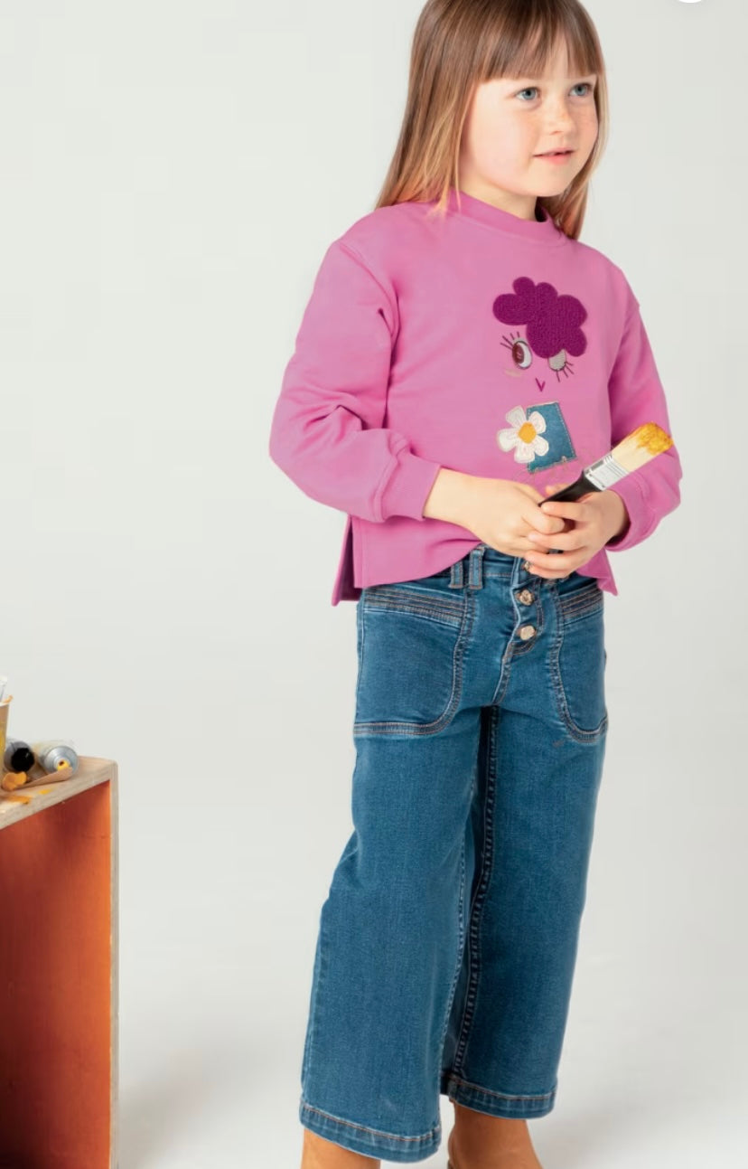 Sudadera mangas abullonadas niña Mayoral