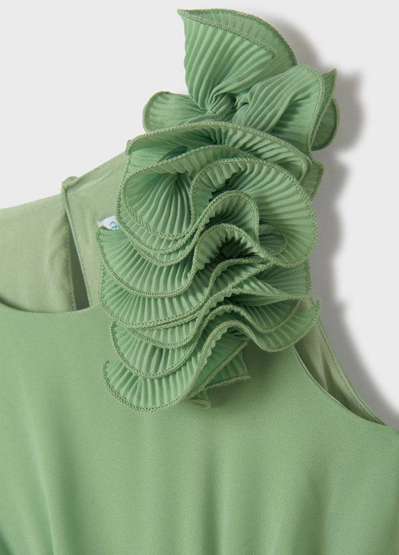 Vestido niña Gasa Plisado Verde Abel & Lula