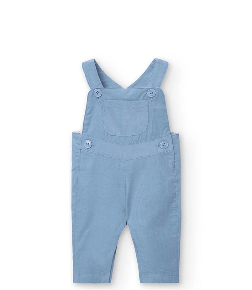 Conjunto de body con petó de algodón para bebé niño en azul Boboli