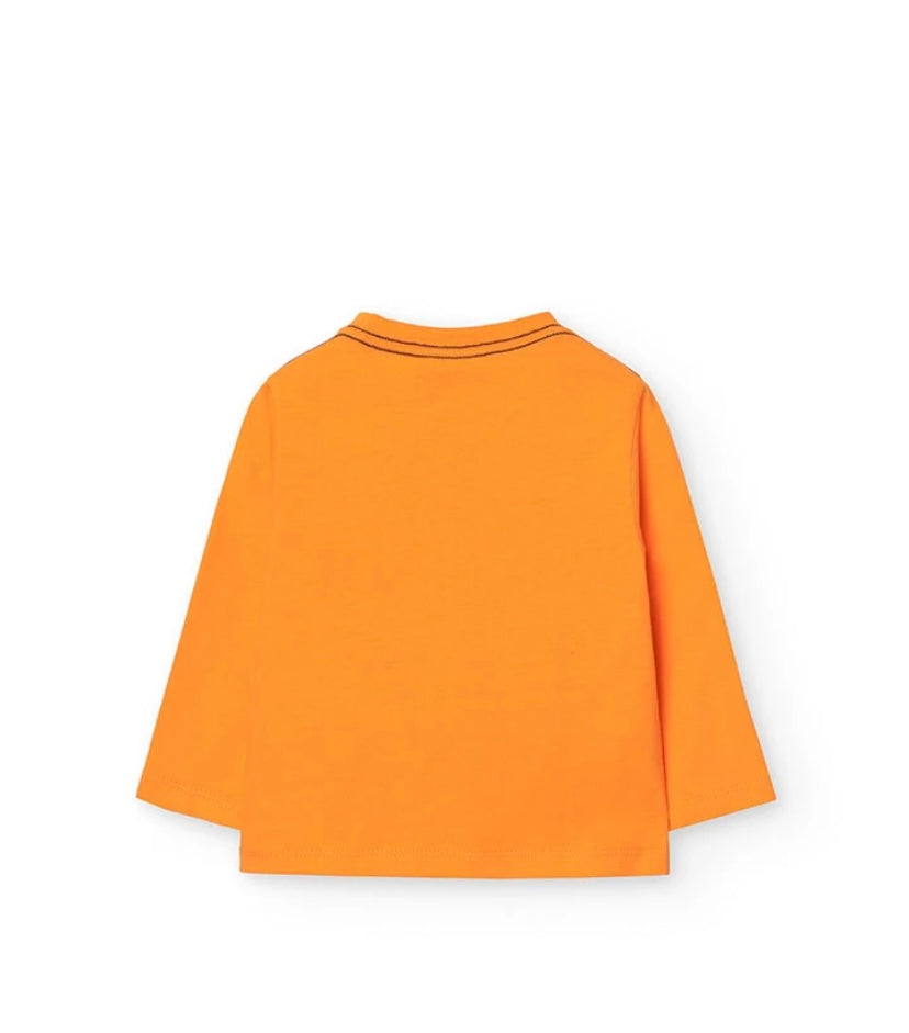 Camiseta de punto para bebé niño estampada en naranja Boboli