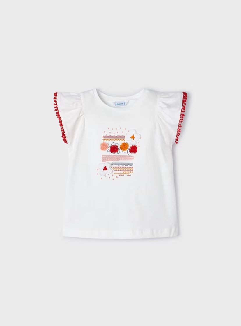 Camiseta apliques Better Cotton niña Mayoral