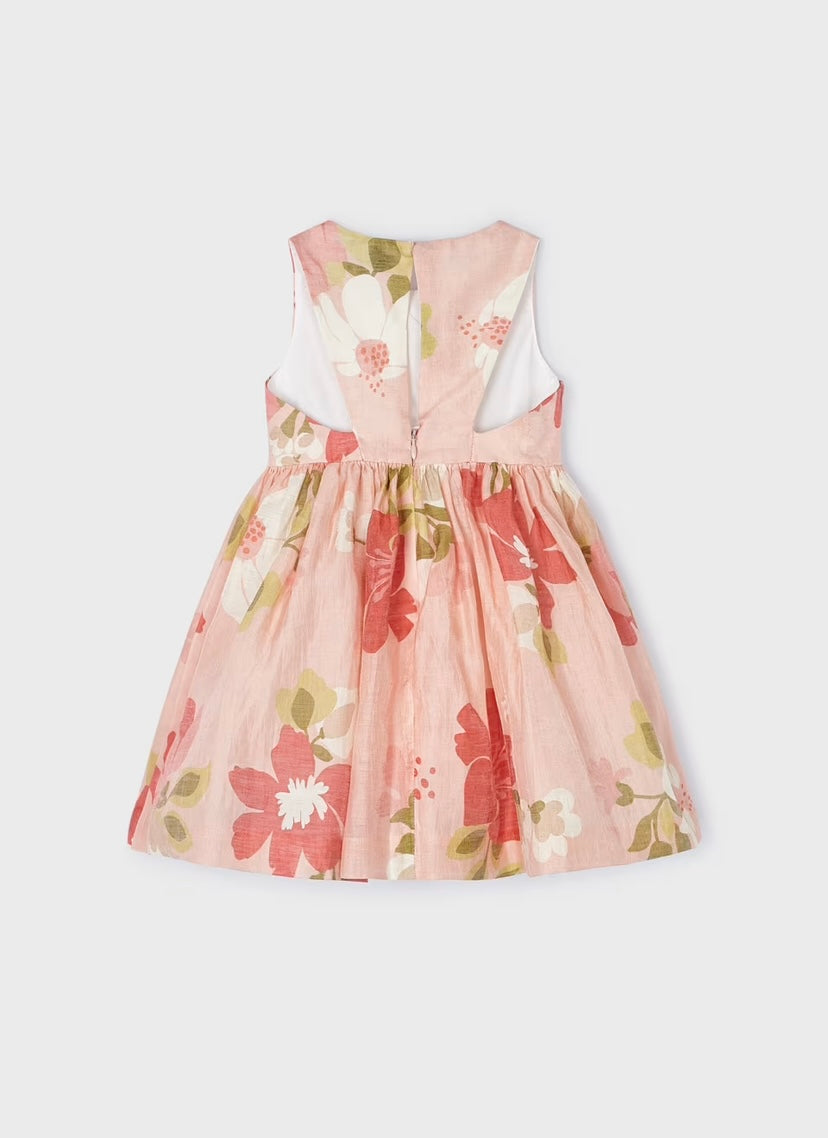Vestido estampado abertura espalda niña Mayoral