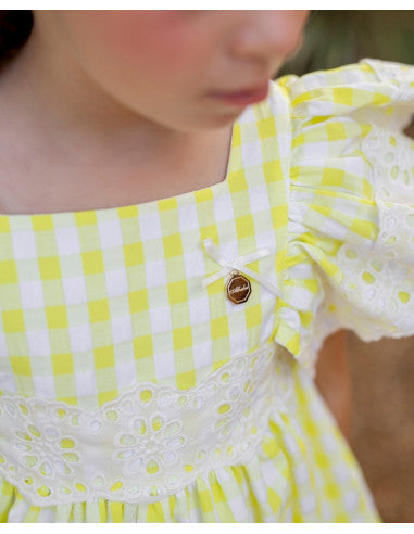 Vestido cuadros Muxia Alhuka