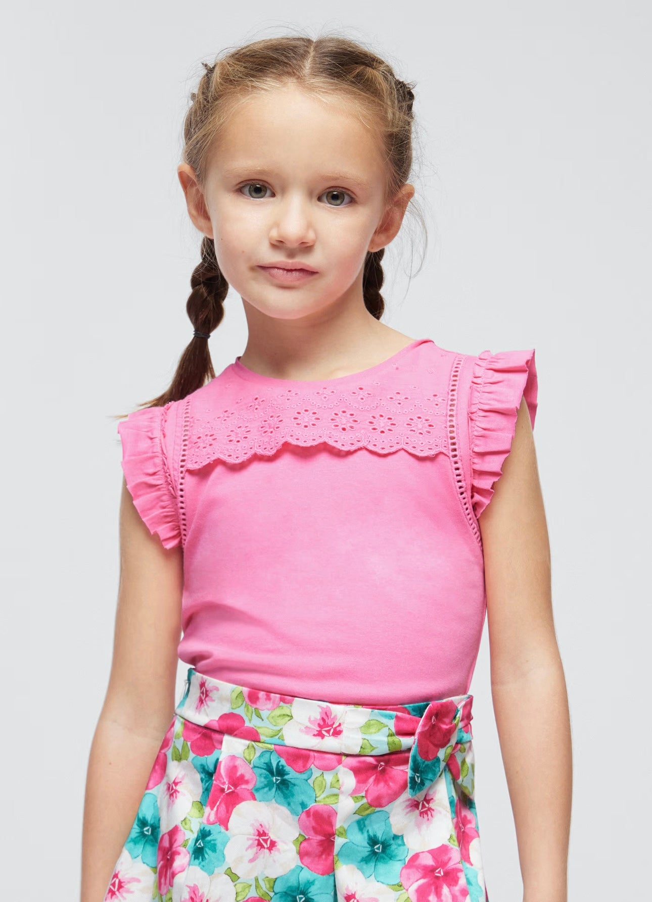 Camiseta perforados Better Cotton niña Mayoral