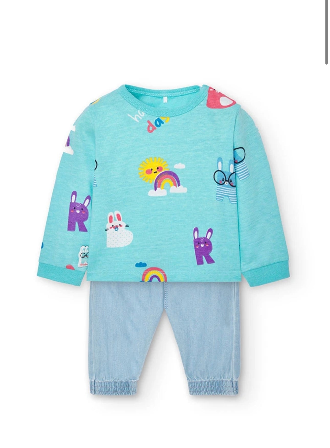 Pack de punto combinado estampado de bebé Boboli
