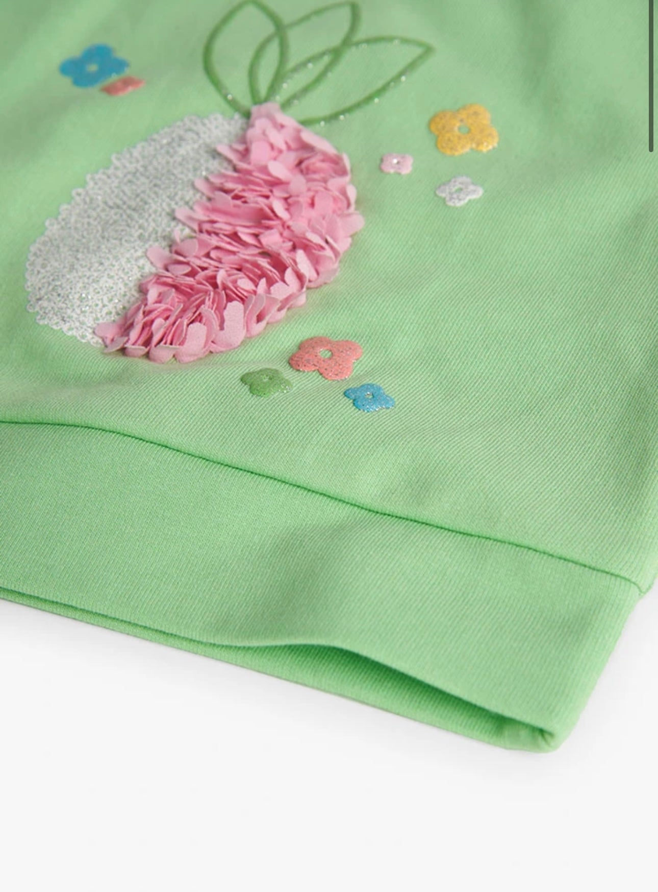 Sudadera de felpa de bebé niña en verde Boboli