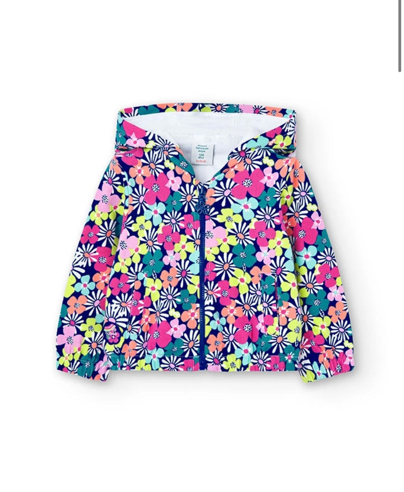 Chaqueta de felpa de bebé niña con estampado de flores Boboli