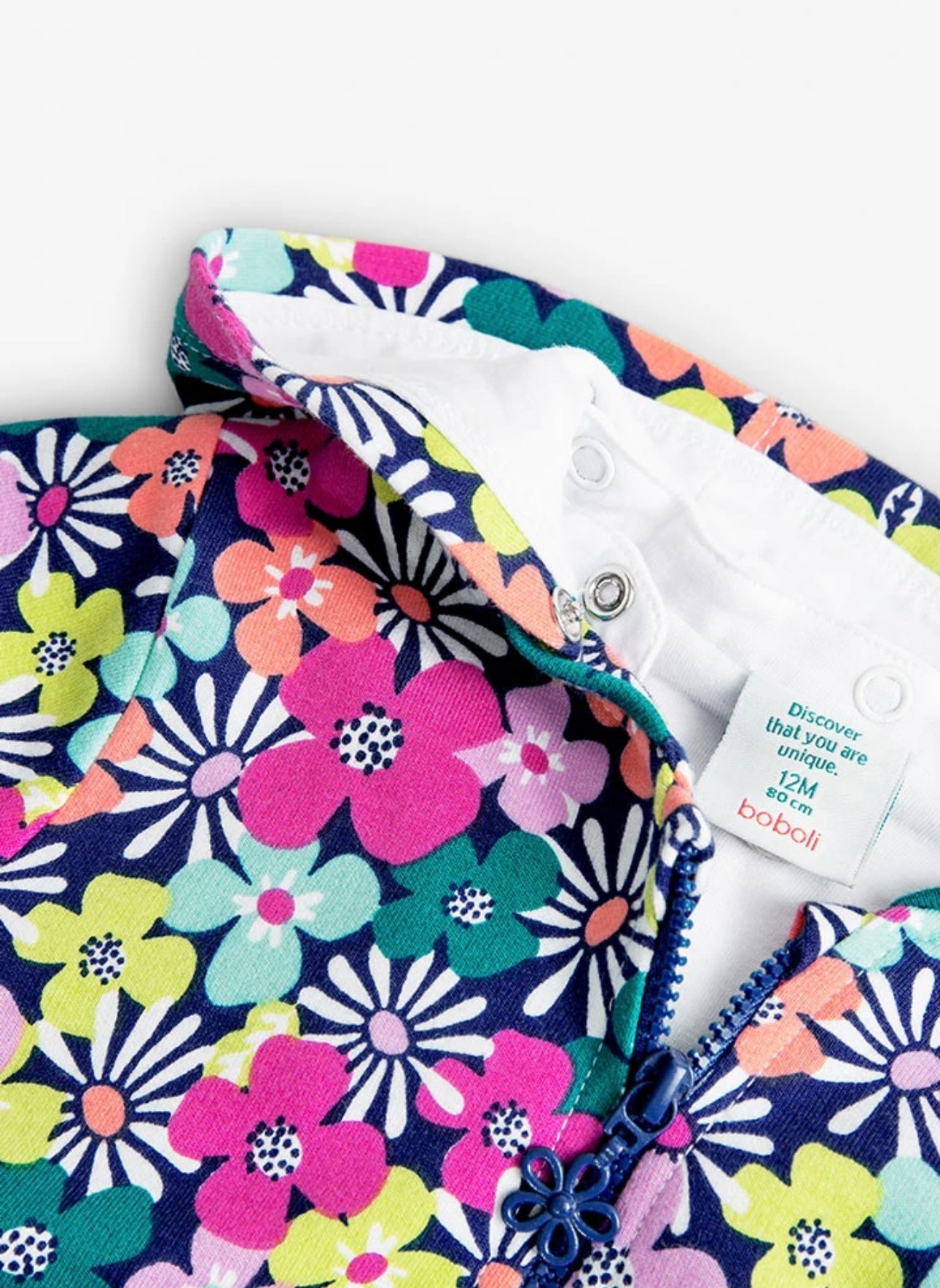 Chaqueta de felpa de bebé niña con estampado de flores Boboli
