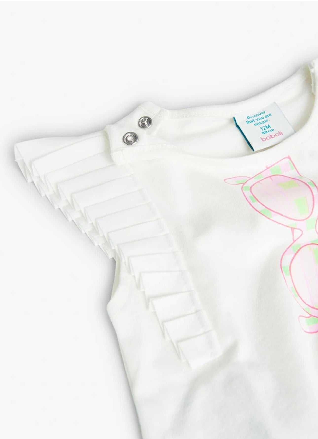 Camiseta de punto de bebé niña en blanco Boboli