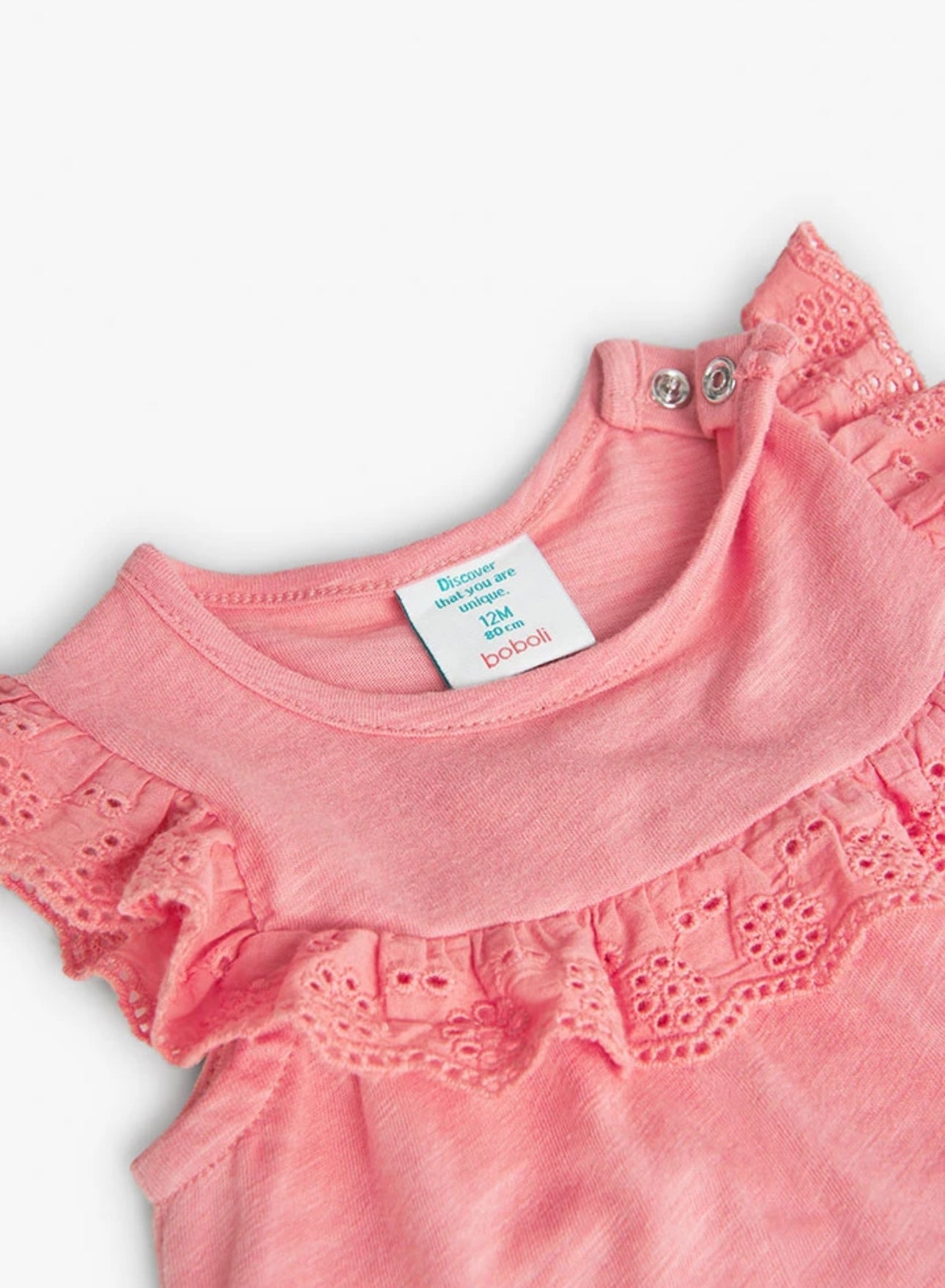 Camiseta de punto de bebé niña en color salmón Boboli