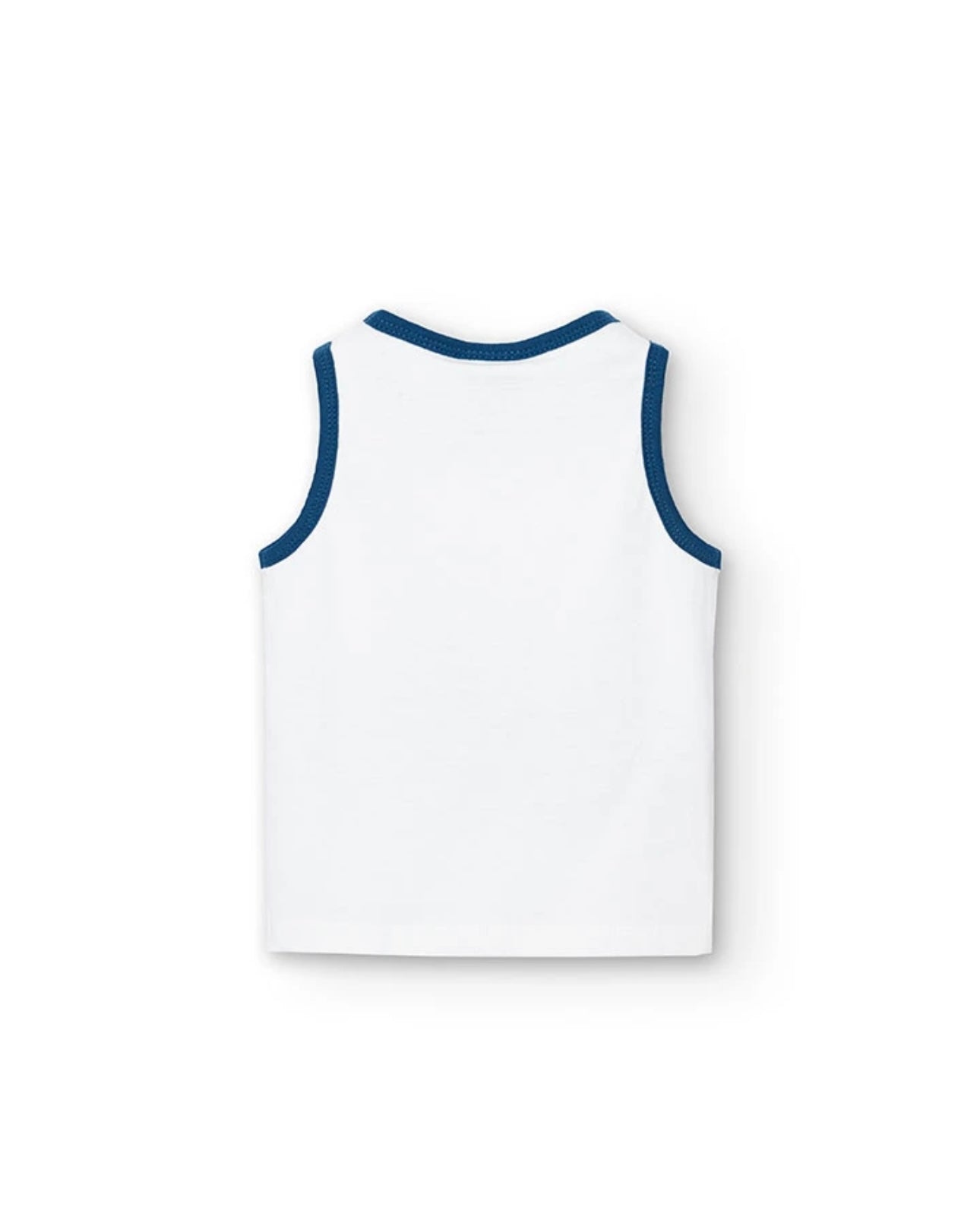 Camiseta de punto de tirantes de bebé niño en blanco Boboli