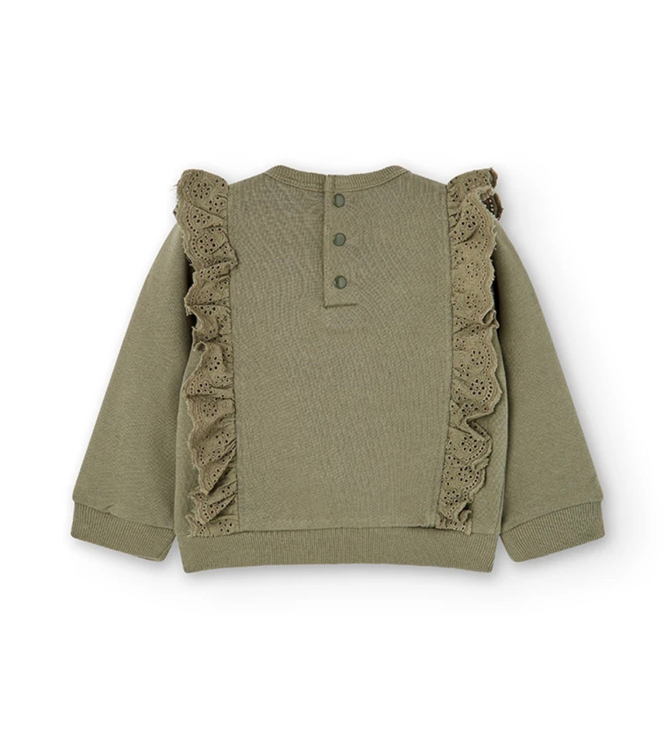 Sudadera felpa de bebé niña tulipan bordado Boboli