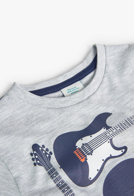 Camiseta de punto básica de niño en color gris vigoré Boboli