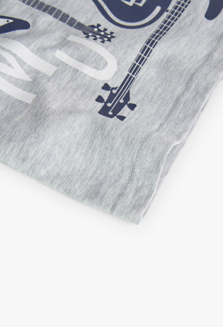 Camiseta de punto básica de niño en color gris vigoré Boboli