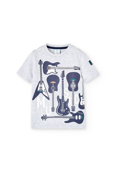 Camiseta de punto básica de niño en color gris vigoré Boboli