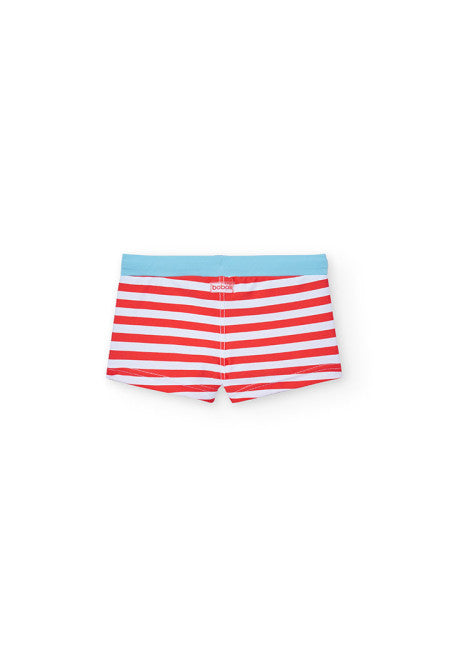 Bañador de poliamida listado con estampado de bebé niño Boboli