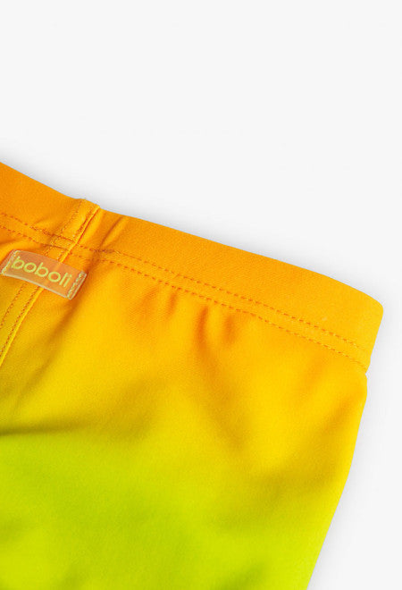 Bañador de poliamida estampado de bebé niño en color naranja Boboli