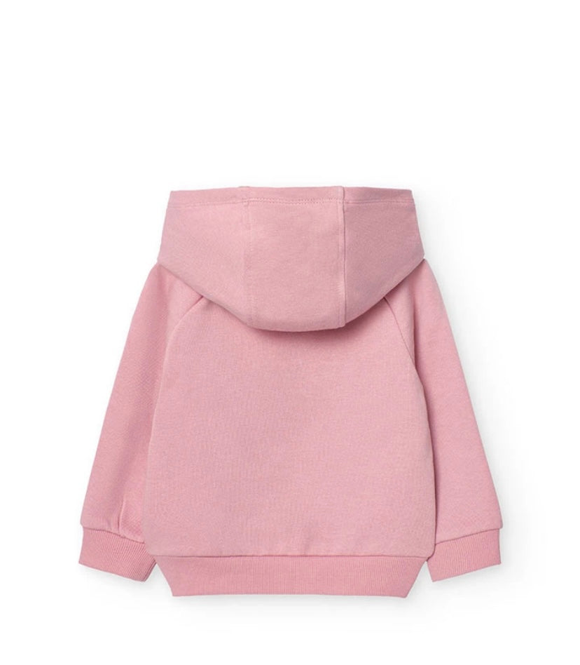 Sudadera de felpa para bebé niña en rosa Boboli