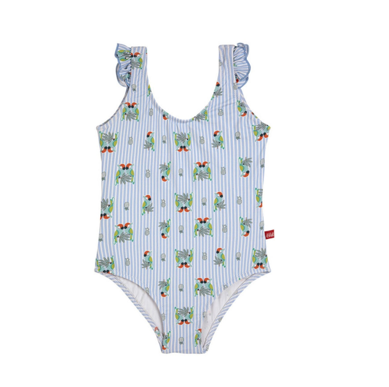 Bañador upf50 little tropic con volantes AZUL BEBE Cóndor