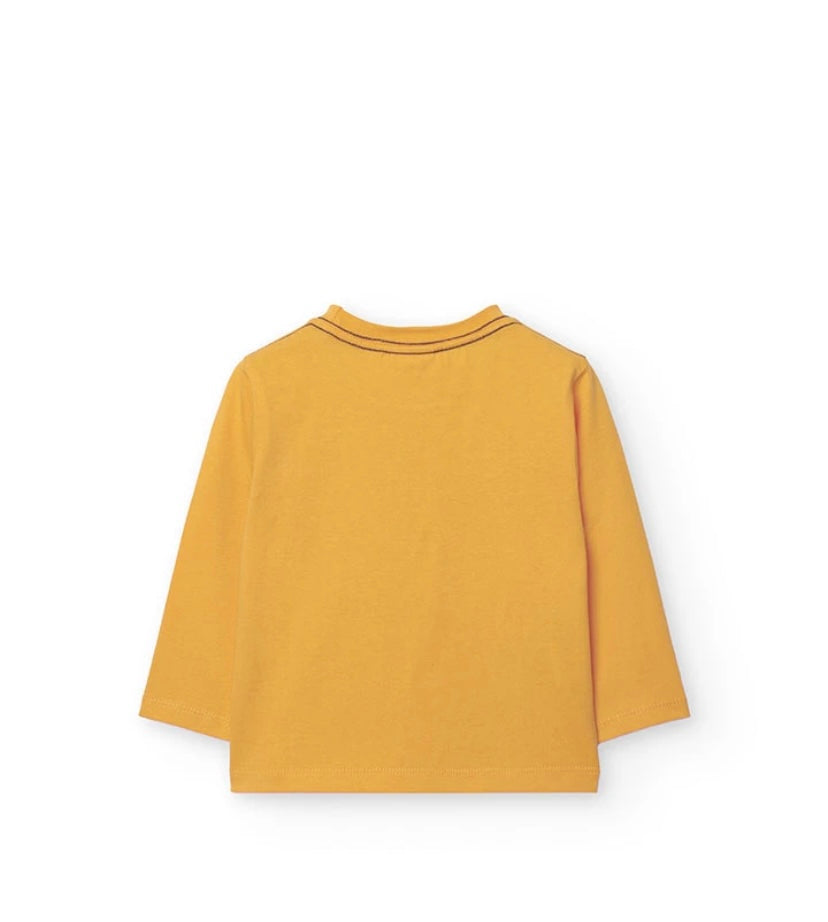Camiseta de punto para bebé niño en amarillo Boboli