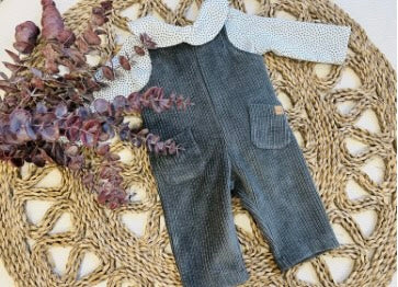 Conjunto peto pana y blusa bebé para niño José Varón