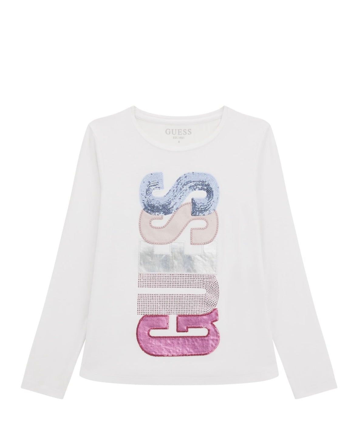Camiseta manga larga para niña GUESS