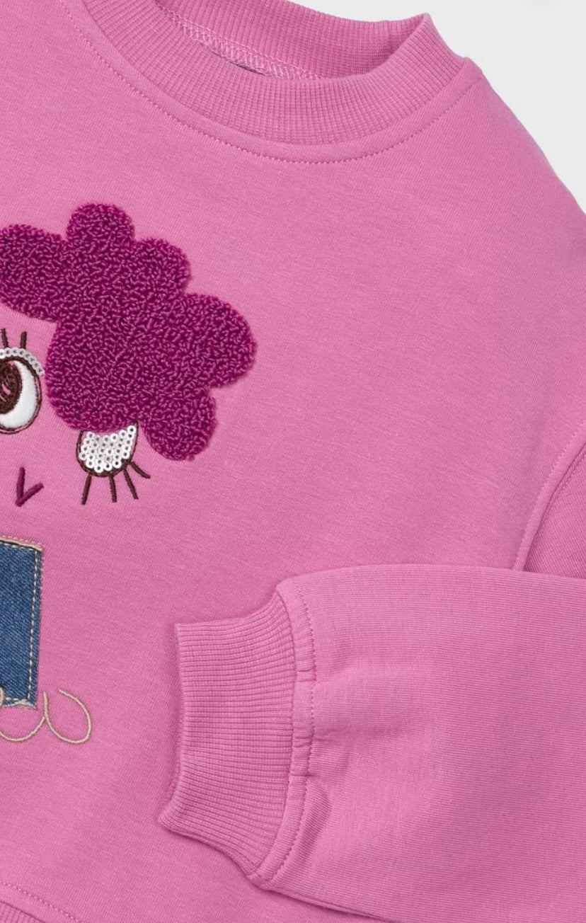 Sudadera mangas abullonadas niña Mayoral