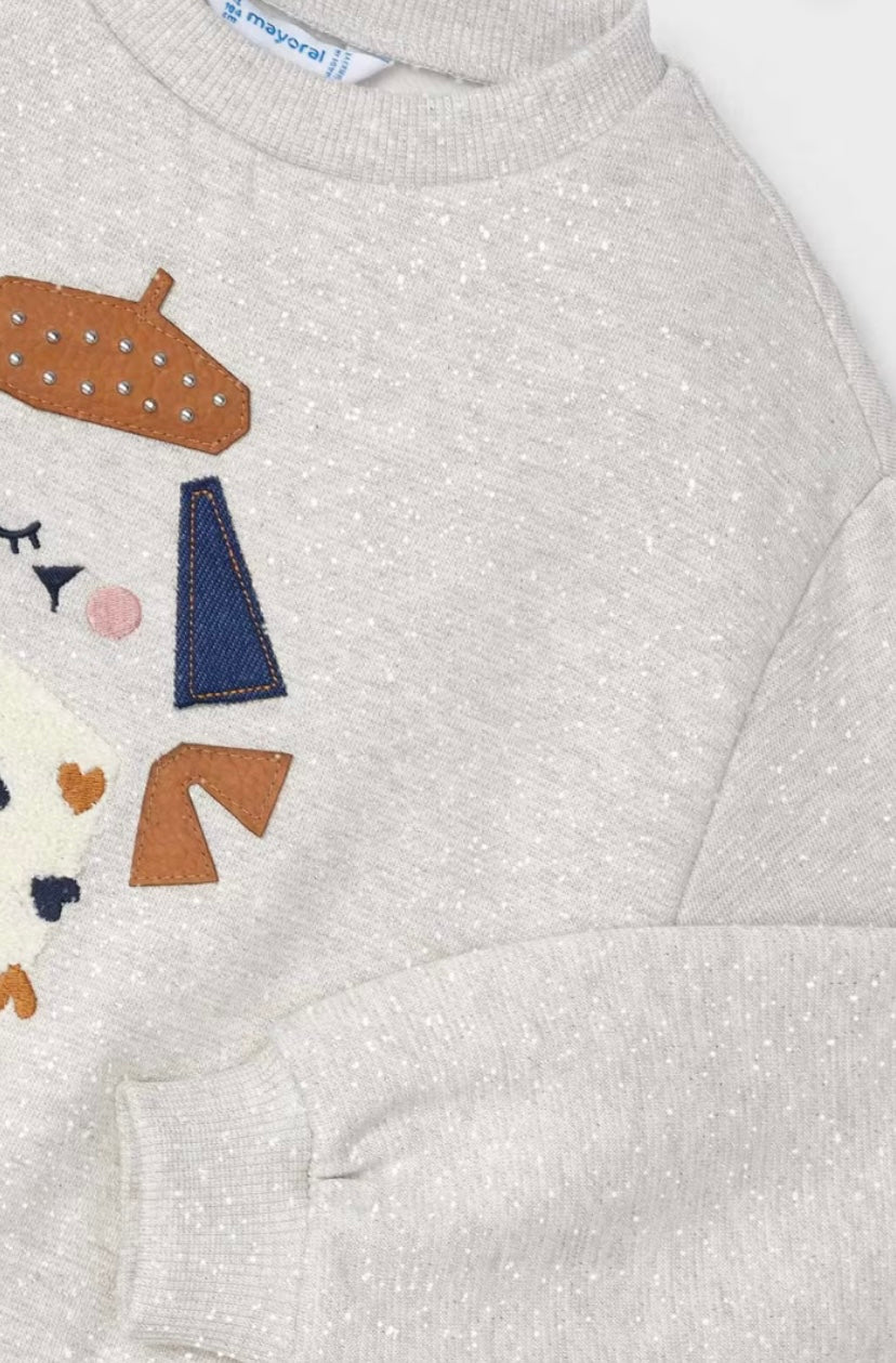 Sudadera bordada niña Mayoral