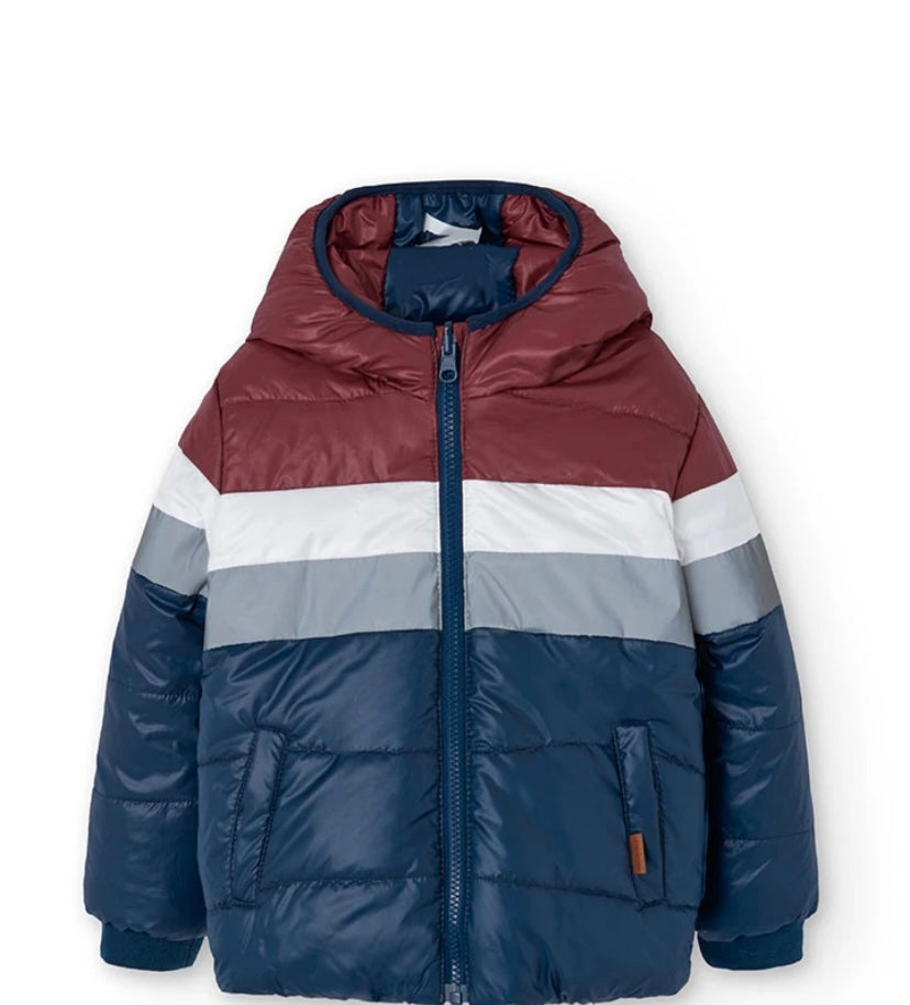 Parka reversible de niño en azul marino y rojo Boboli